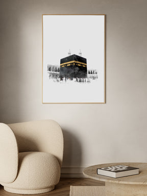 Kaaba Watercolor Poster