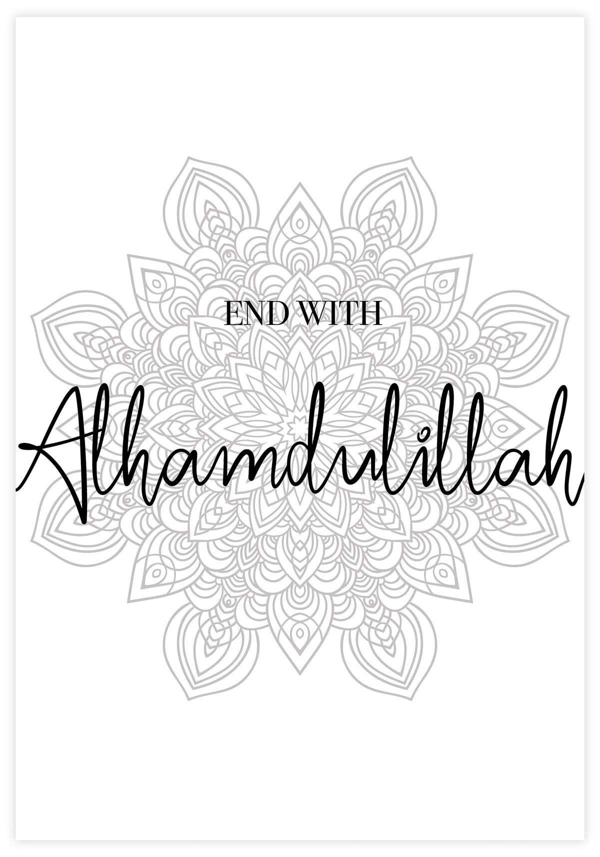 End With Alhamdulillah Poster
